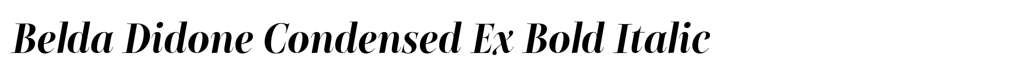 Belda Didone Condensed Ex Bold Italic image